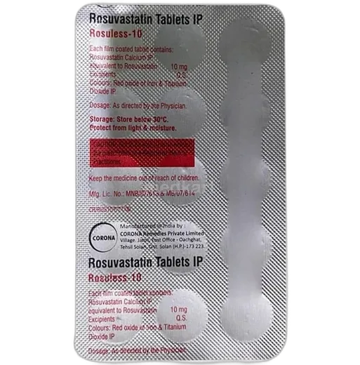 rosuless 10mg tablet 15's
